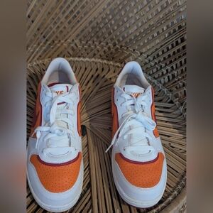 Nike Men's Orange and White Air Shoes
